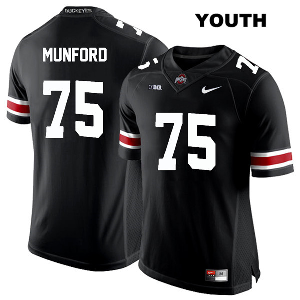 Ohio State Buckeyes Youth Thayer Munford #75 White Number Black Authentic Nike College NCAA Stitched Football Jersey JY19F35IN